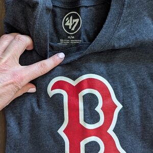 47 Brand Red and Gray Boston Red Sox Short Sleeve Tee